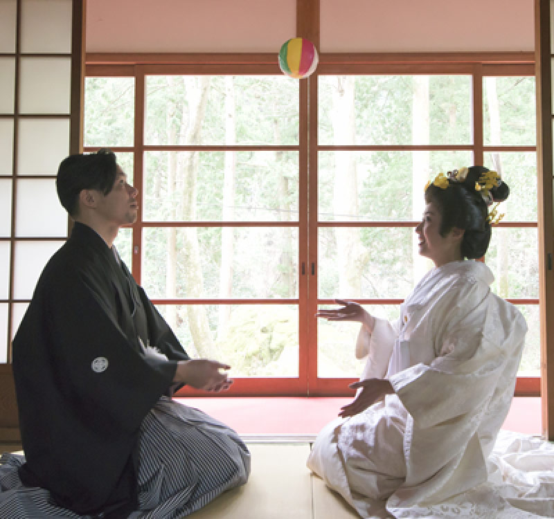 和装新郎新婦写真